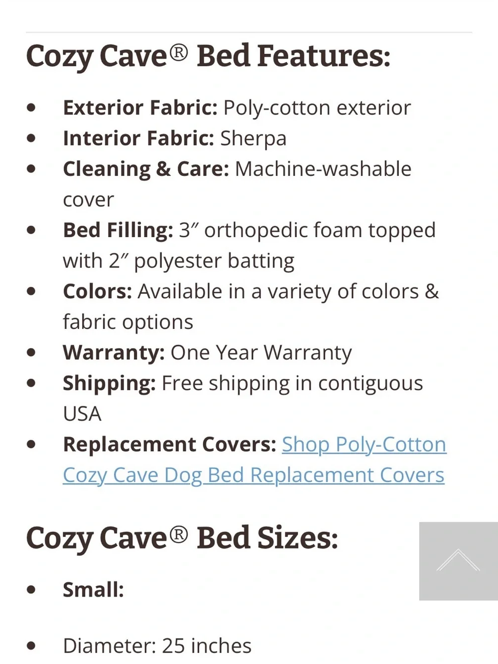 Snoozer Cozy Cave Orthopedic Dog Bed. Small. NWOT. Khaki Beige.